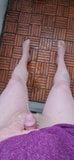 Nylonpiss auf dem Balkon Pee, Pantyhose Heels snapshot 1