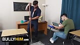 Pretentious Little Twink Treats The Janitor Like Garbage, So He Decides To Teach The Brat A Lesson snapshot 2