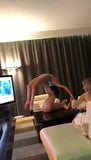 Olga Glatskyh dancing a striptease on the table - PART 2 snapshot 2