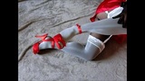 Red heels Layered white stockings and pantyhose (chastity) snapshot 2