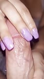 OF latinamala Purple nails handjob cumshot snapshot 3