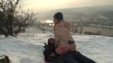 Outdoor Sex im Schnee Teens sind so geil aufeinander snapshot 18