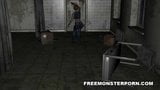 Busty 3D Babe Fucked Anally by a Zombie snapshot 2