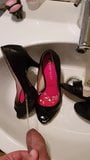 The pleasure of pissing her slutty whore shoes snapshot 6