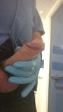 Rubber glove kinky wank and cum snapshot 3