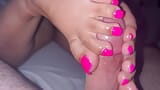 Latinas barbie rosa zehen geben sexy footjob snapshot 6