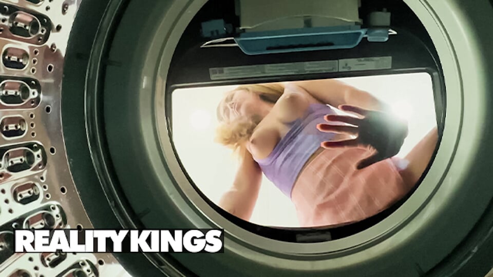 Mandy Rhea Goes To Check Her Laundry & Catches Her Stepdaughter Callie Black Humping The Dryer