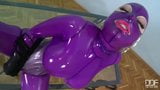 HOT Purple Latex Dildo Bate snapshot 9