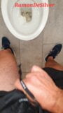 Master Ramon pisst und wichst gnadenlos die Toilette voll, arme Putzfrau snapshot 10