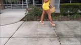 Nasty Sofia strutting in heels and tight dress snapshot 5