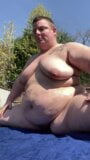 Fat Outdoor Naked Stretching and Squish snapshot 3