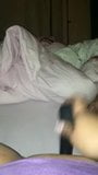 BBW using toys to gush all over her bed snapshot 1