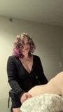 Curvy domme pegs trans sub slut in hotel with her strap on snapshot 4