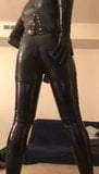 Rubber sissy showing off its slutty rubber ass snapshot 4