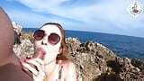 quicky on the beach! huge load on the face snapshot 10