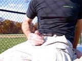 Jerking off at the ball park in the dugout snapshot 6