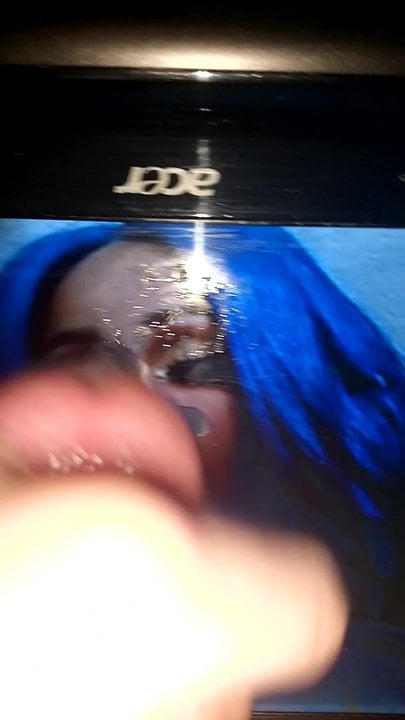 Quick cum with spit for Legit Boss. WWE Sasha Banks tribute.