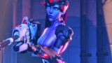 Widowmaker Overwatching D.Va and Mercy snapshot 1