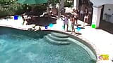 As These Hot Girls Scream and Cum the Pool Cools Them off snapshot 1