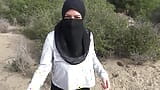 Algerian woman shows her hairy on a public beach in Marseille snapshot 1