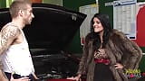 Lucky mechanic gets to fuck two naughty babes snapshot 2