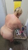 Blonde wife cleaning up after shower. snapshot 3