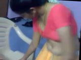 Aunty correcting her saree exposing her boobs and navel snapshot 1