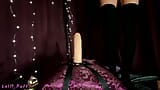 Punk Girl Fucks a Thick White Dildo and Flows Like a Bitch snapshot 6