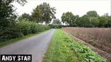 Young jogger towed by motorcycle snapshot 1