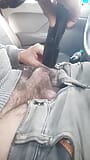 Daddy playing with his cock in the car video snapshot 4