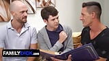 Twink Stepson Gets Fucked Hard By Naughty Step-father & Big Dick Step Uncle - Family Dick snapshot 2