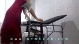 Free watch & Download girl in red on a gynecological chair