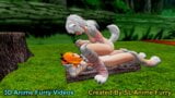 White Anime Dog Girl Riding Outdoors Sex in the Forest snapshot 5