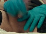 Cum in the condom with rubber gloves snapshot 5