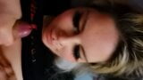 Huge cumshot in mouth for German girl with pierced tongue snapshot 1