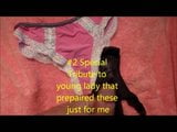 #2 Special Tribute to the college girl's 2 pair of panties snapshot 1