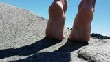 SHOWING OFF MY FEET AND TOES AT THE BEACH snapshot 5