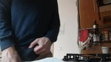 Quick jerkoff with cumshot in the kitchen snapshot 2