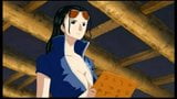 Nico Robin blowjob, ride and cumshot with Sanji (One Piece) snapshot 1