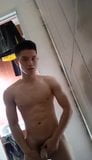 handsome twink pissing a lot with hard-on for cam (34'') snapshot 5