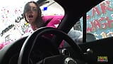 Car wash babe cleans a dick with her mouth and pussy snapshot 1