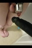 Sissy caged clitty leaking on dildo snapshot 1