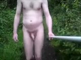 Nude in Public - Long Walk in Woods snapshot 10