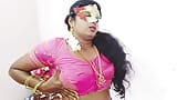 Indian telugu beautiful saxy saree housewife self... snapshot 2