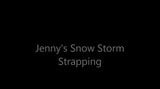 Jenny's Snow Storm Strapping! Belt Spanking snapshot 1