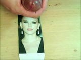 Cum tribute for Scarlett Johansson's printed face photo snapshot 2