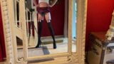 Cum with Kacey and her sexy legs in the mirror snapshot 1