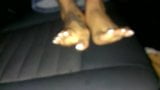 Французские длинные ногти на ногах с вилянием snapshot 2