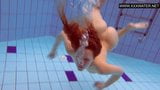 Ginger small tits teen Katka swimming snapshot 15