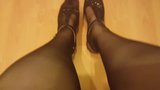 Showing of my stockings and heels hehe snapshot 4